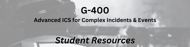 Pager header for the Advanced ICS Course Student Resources